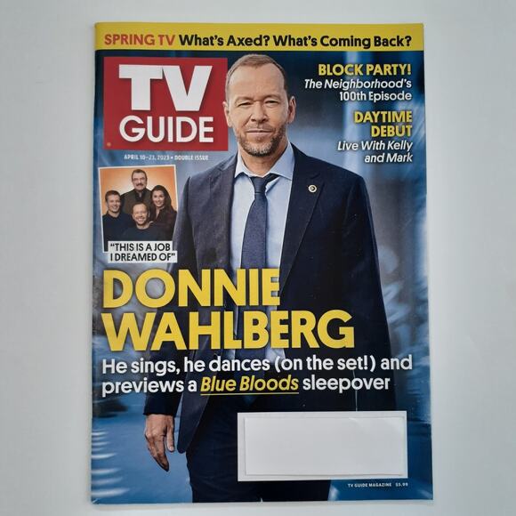 TV Guide Magazine April 10-23 2023 Double Issue Donnie Wahlberg CBS - Picture 1 of 2